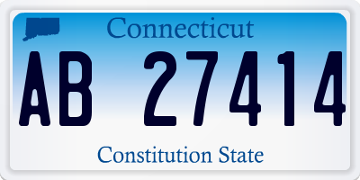 CT license plate AB27414