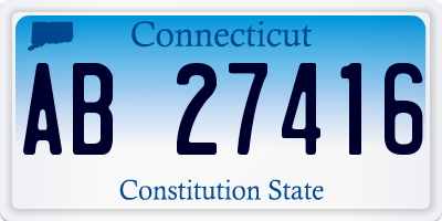 CT license plate AB27416