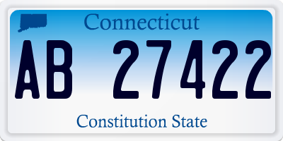 CT license plate AB27422