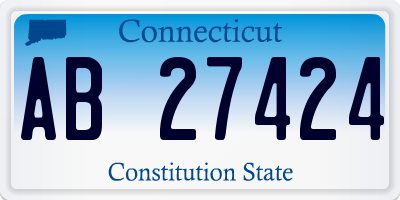 CT license plate AB27424