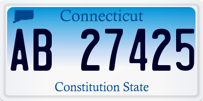 CT license plate AB27425