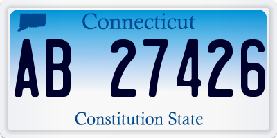 CT license plate AB27426