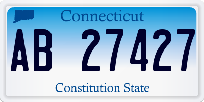 CT license plate AB27427