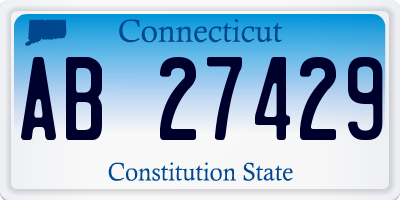 CT license plate AB27429