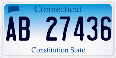 CT license plate AB27436