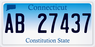 CT license plate AB27437