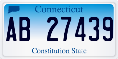 CT license plate AB27439