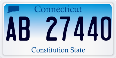 CT license plate AB27440