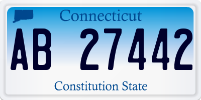 CT license plate AB27442