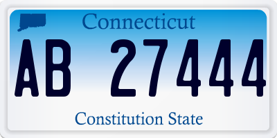 CT license plate AB27444