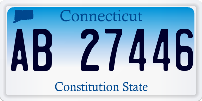 CT license plate AB27446