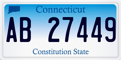 CT license plate AB27449