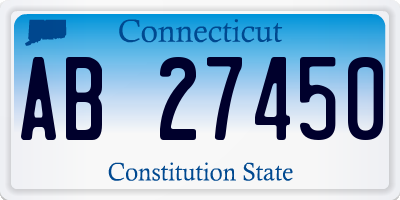 CT license plate AB27450