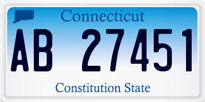 CT license plate AB27451