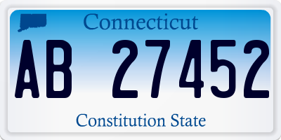 CT license plate AB27452