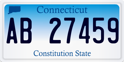 CT license plate AB27459