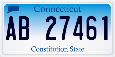 CT license plate AB27461