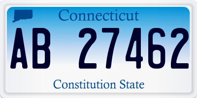 CT license plate AB27462