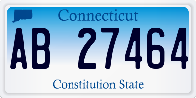 CT license plate AB27464