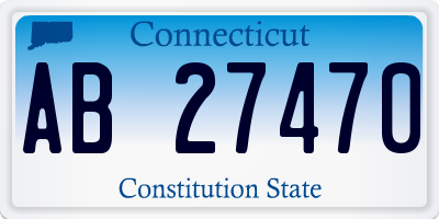 CT license plate AB27470