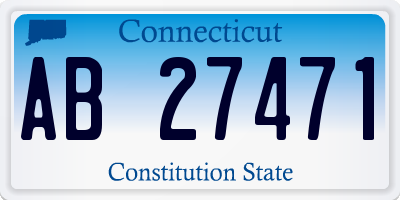 CT license plate AB27471