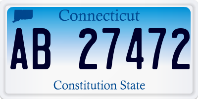 CT license plate AB27472