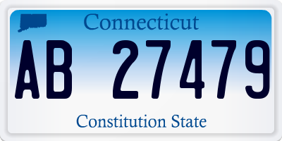 CT license plate AB27479