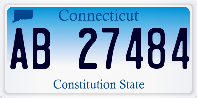 CT license plate AB27484