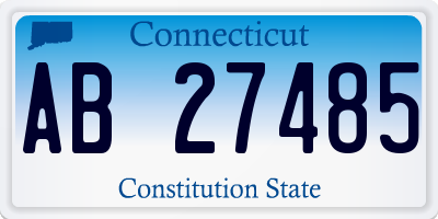 CT license plate AB27485