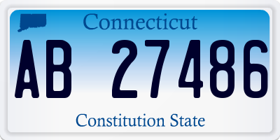 CT license plate AB27486