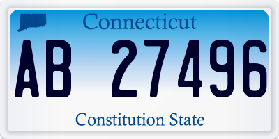 CT license plate AB27496