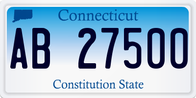 CT license plate AB27500