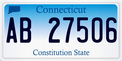 CT license plate AB27506