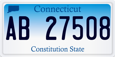 CT license plate AB27508