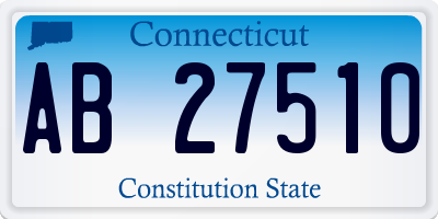 CT license plate AB27510