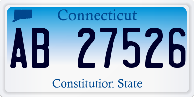 CT license plate AB27526