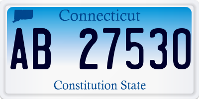 CT license plate AB27530