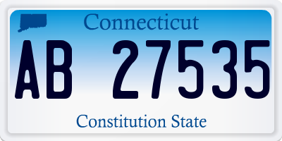 CT license plate AB27535