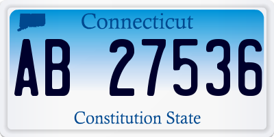 CT license plate AB27536