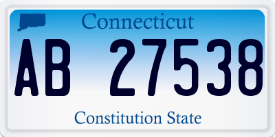 CT license plate AB27538