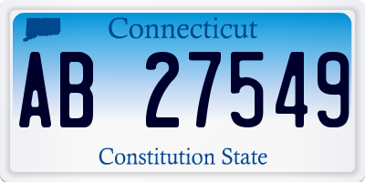 CT license plate AB27549