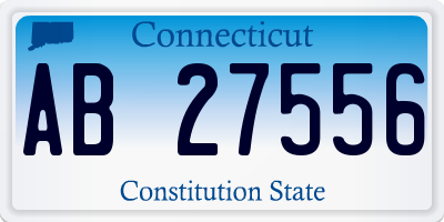 CT license plate AB27556