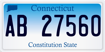 CT license plate AB27560