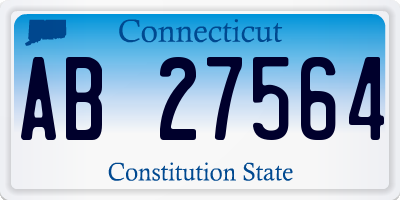 CT license plate AB27564