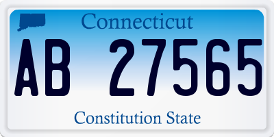 CT license plate AB27565