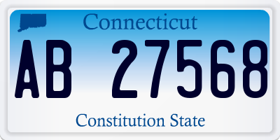 CT license plate AB27568