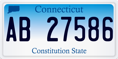 CT license plate AB27586