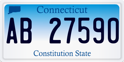 CT license plate AB27590