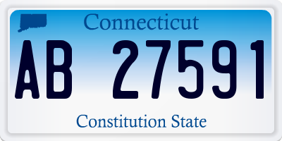 CT license plate AB27591