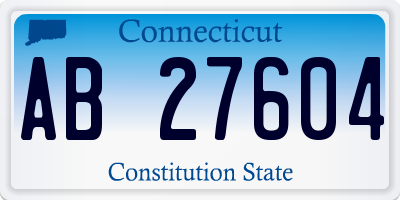 CT license plate AB27604